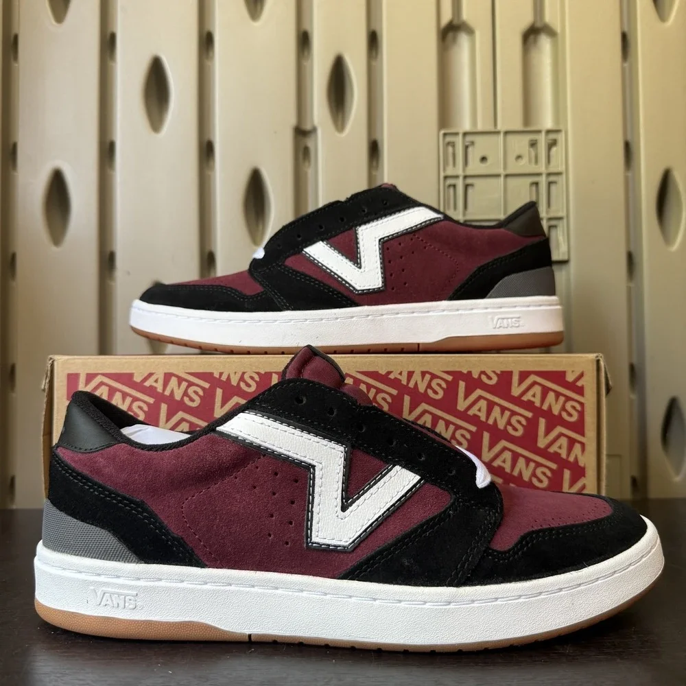 Vans Lowland 2.0 Skate Sneakers Shoes Red Black Men's Size 10 - VN000D6R2Q1